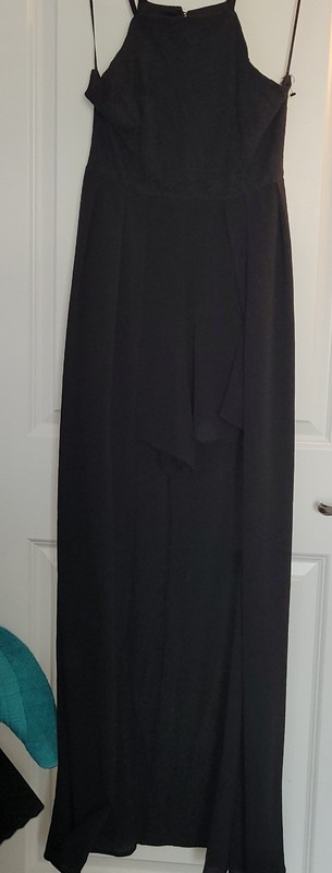 Hollister Black Lace Wide-Leg Jumpsuit High Neck Spaghetti Strap Size S