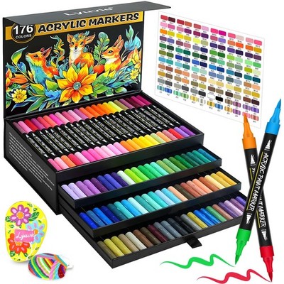 176 Farben Acrylfilz, 88 Stück Acryl Paint Marker Marker Farbe