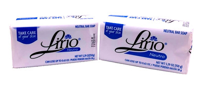 2x Lirio Neutro Neutral Bar Soap 5.29 oz   Gentle Daily Skin Care Cleanser