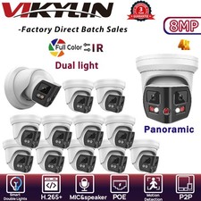 VIKYLIN Color IR 180VIEW POE 8MP 4K IP Camera viewer light Audio Alarm ONVIF Lot