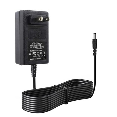 15V 3A Extra Long 6FT Power Supply Charger Cable (Input AC 100V-240V, Output DC