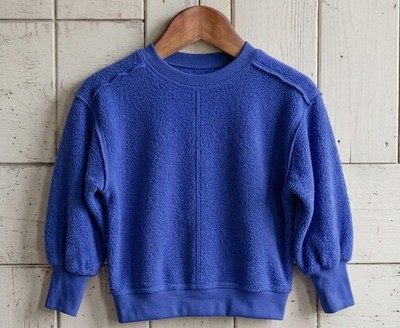 Member's Mark Women's L Cozy Midweight Oversized Crewneck Sweatshirt Blue