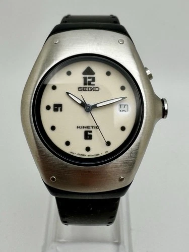 Vintage SEIKO Kinetic Ladies Automatic Watch 3M22-0D49 Date - working