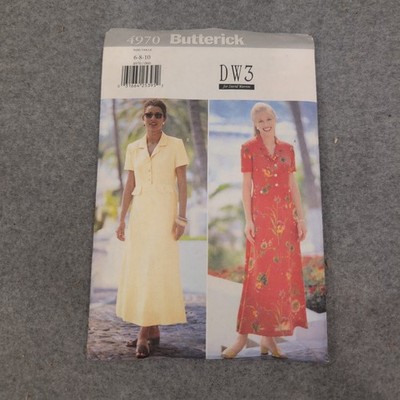 Butterick 4970 DW3 David Warren Misses Petite Dress Sewing Pattern Size 6 8 10