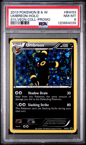 2013 POKEMON BW BLACK STAR PROMO UMBREON #BW93 HOLO PSA 8 NM #120864039