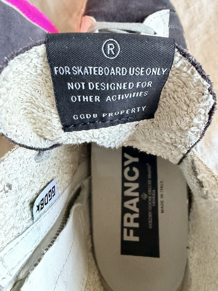 Golden Goose Francy High Top Skateboarding Sneakers Black White