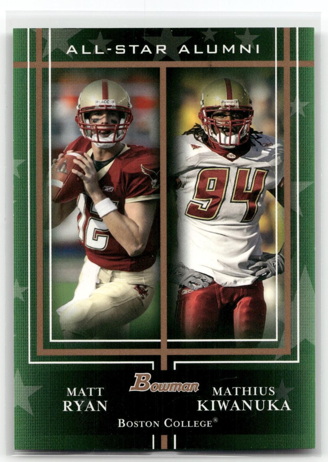 2009 Bowman #AAC1 Matt Ryan / Mathias Kiwanuka All-Star Alumni Combos