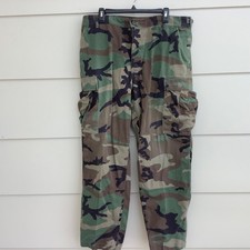 Military BDU Woodland Pants Camo Cargo Trousers Large Regular 38x32
