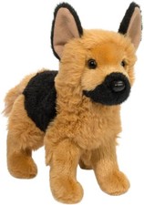 Realistic German Shepherd Plush Stuffed Animal Dog Toy - Soft Cuddly