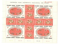 1960 Qba Scott 648-662 Full Sheets Mint MNH