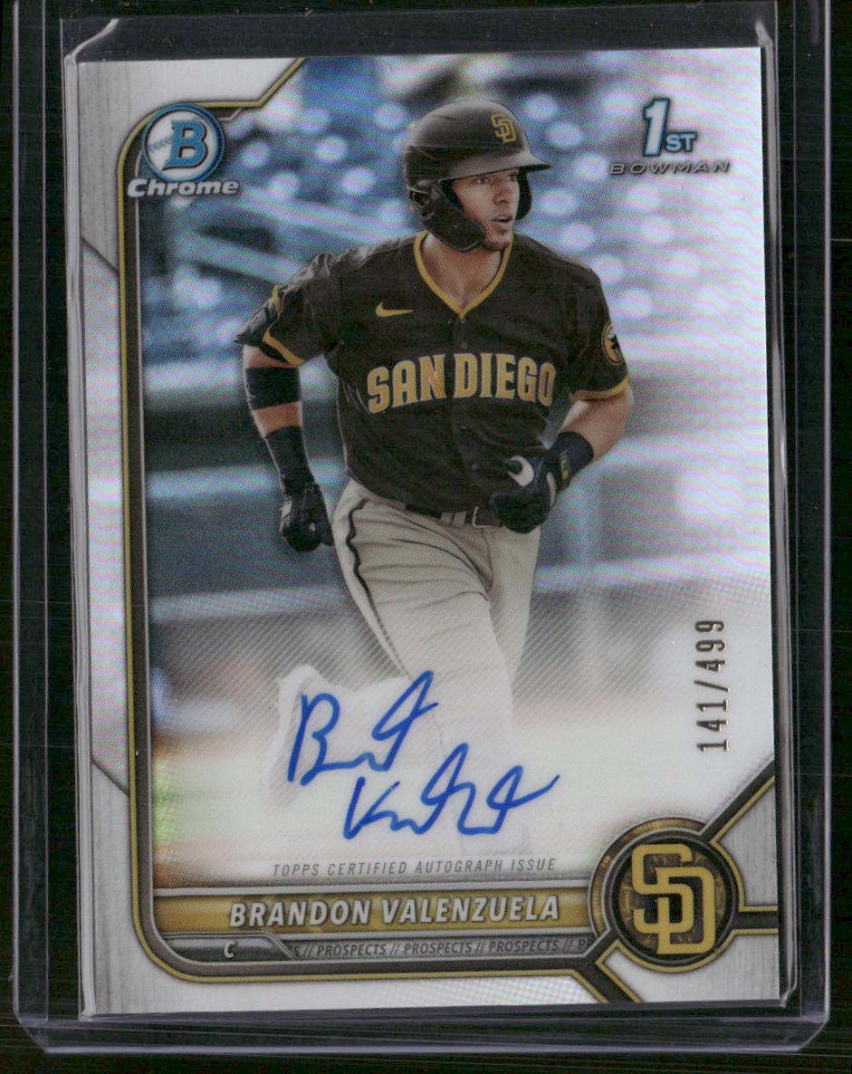2022 Bowman #CPA-BV Brandon Valenzuela Chrome Prospects Auto Refractors/499