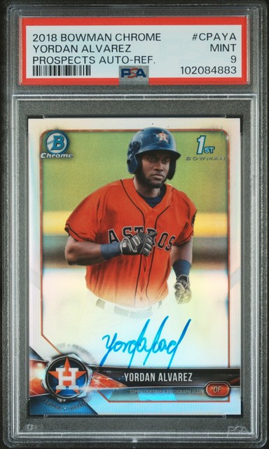 Yordan Alvarez 2018 Bowman Bowman Chrome Prospect Autographs Refractor