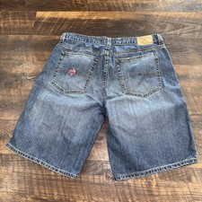 Vintage Y2K US Polo Assn. Jean Shorts Men's Size 38 Baggy Jorts Blue Jnco Esque