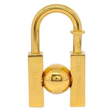 Hermes 2001 Earth Cadena Padlock Gold Small Good 125549
