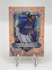 2024 Bowman Sterling Tek Jackson Chourio RC ST-17 Brewers Rose Gold /15
