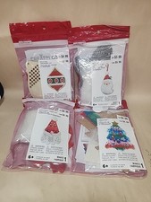Christmas Activity Craft Kits Kids 6 Ornament 4 Kits.NEW A3