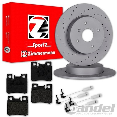 Zimmermann SPORT BREMSSCHEIBEN + BELÄGE HINTEN für MERCEDES SL R129 + 190 Evo 2