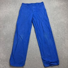 VINTAGE French Trousers Adult 30x31 Blue Workwear Chore Canvas Utility Mens