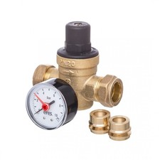 Altecnic Water Pressure Reducing Valve & Gauge | Adjustable | 15mm/22mm