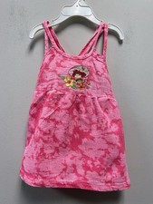 Strawberry Shortcake 2007 Pink Tie-Dye Floral Embroidered Strappy Dress  18M