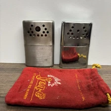 LOT of 2 JON-E GIANT POCKET HAND WARMER ALADDIN MFG W/ 1 BAG