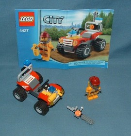CITY, FIRE SETS 4427 ATV / 60000 MOTORCYCLE / 30368 WATER SCOOTER - LEGO - USED