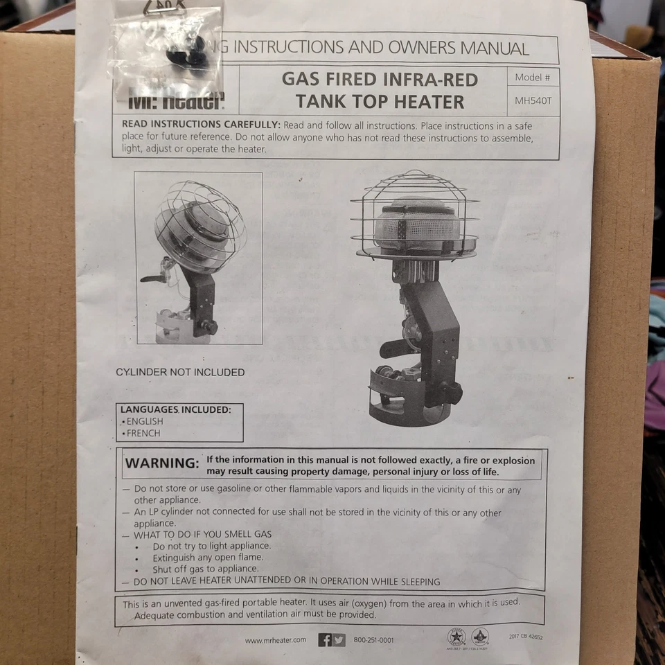 Mr. Heater MH540T 540 度背心加热器全新开箱 — 第 4/4 张图片