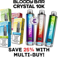 Bloody Bar Crystal 10000puff Vape Kit 10K Prefilled Replacement Pods | 20mg Shot