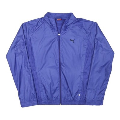 Puma Trainingsjacke Damen blau Polyestermischung L Reißverschluss uni Sport Activewear