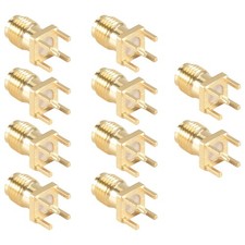 10x SMA Female Jack Solder PCB Mount Straight  Connector Gold S1Q15634