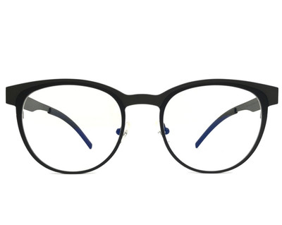 Tom Davies Eyeglasses Frames TD759 Col. 2287 Matte Black Gray Round 49-19-140