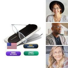 Always You By ThinOptics Reading Glasses Slim Case - Rectangular Clear, 2.5x