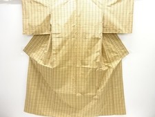 7732970: JAPANESE KIMONO / TSUMUGI / WOVEN GRID