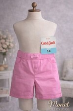 New with Tags Cat  Jack Girls' Pull-On Woven Shorts Pink Size 14