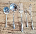 Towle Rambler Rose Sterling Silver Mixed 5-Pc Serving Vintage Lot 184 Grams