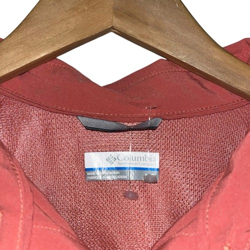 Columbia Women's Size Large Long Sleeved Button Up Shirt Peach Pink Outdoor VGC - Picture 6 of 17