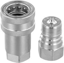 COPPIA INNESTI RAPIDI A VALVOLA MASCHIO E FEMMINA DA 1/2" TRATTORE IDRAULICO