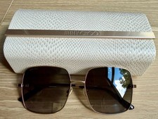 Jimmy Choo Square Sunglasses Gold Frame Women