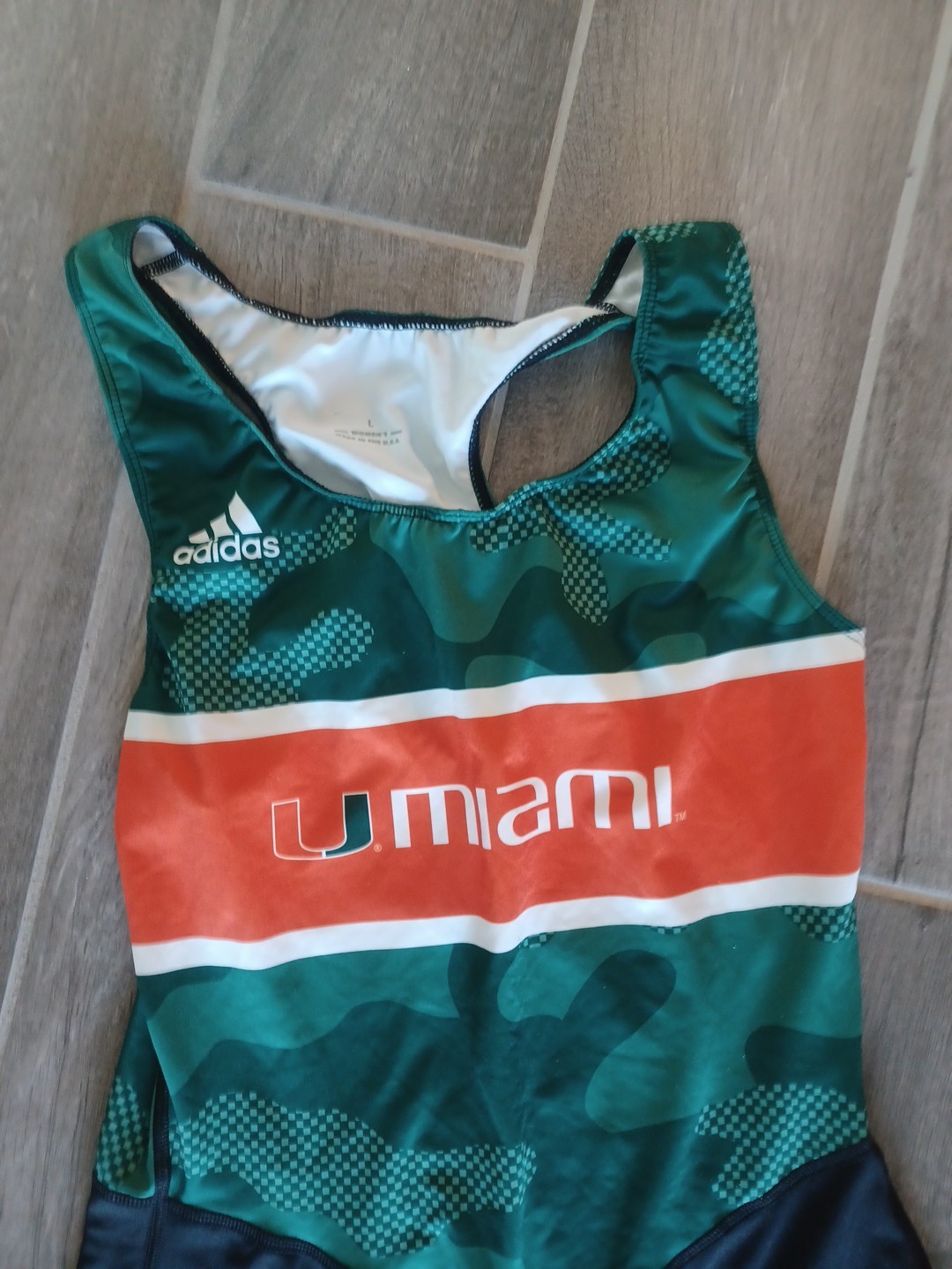 FILA Adidas Miami Hurricanes Rowing Donna Taglia GRANDE Tuta Unitard Edizione Squadra