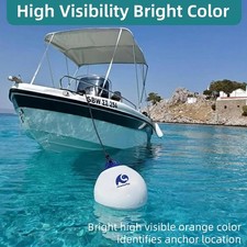 Pair of Boat Fenders Ball Round Anchor Buoy, Dock Bumper Ball Inflatable Viny...