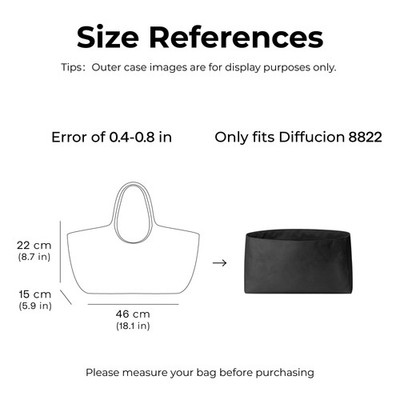 Tote Bag Organizer Insert for Dragon Diffusion Nantucket Big 8822