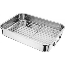 Judge 32cm Stainless Steel Roasting Pan with Rack – Heavy Duty