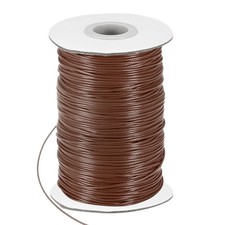 175 Yards 1mm Waxed Polyester Cord with Spool for Jewelry Making, Red Coffee
