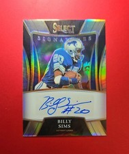 Billy Sims 2021 Select Signatures Silver Autograph ~ Detroit Lions ~ Oklahoma 