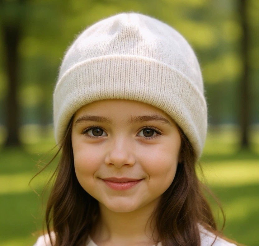 Handmade Upcycled 100% Cashmere Beanie Hat Soft Cozy Winter Knit Cap Beige
Opens in a new window or 