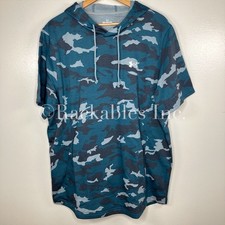 NWT Under Armour Short Sleeve Hoodie Rival Terry Camo Pullover Men  s Sz 2XL
