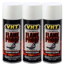 VHT High Temp Paint VHTSP101 (3-PACK); FlameProof 11oz Flat White 1300°F-2000°F