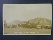 Boulder Colorado CO Mens Dorm U of C Real Photo Postcard RPPC 1942
