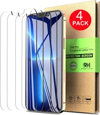 4-Pack For iPhone 13 Pro Max 13 Pro Premium HD Tempered Glass Screen Protector