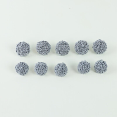 100% Wolle Grau Senf Boucle Polster Einrichtung Schlaufe Rückseite Knöpfe 17mm 21mm